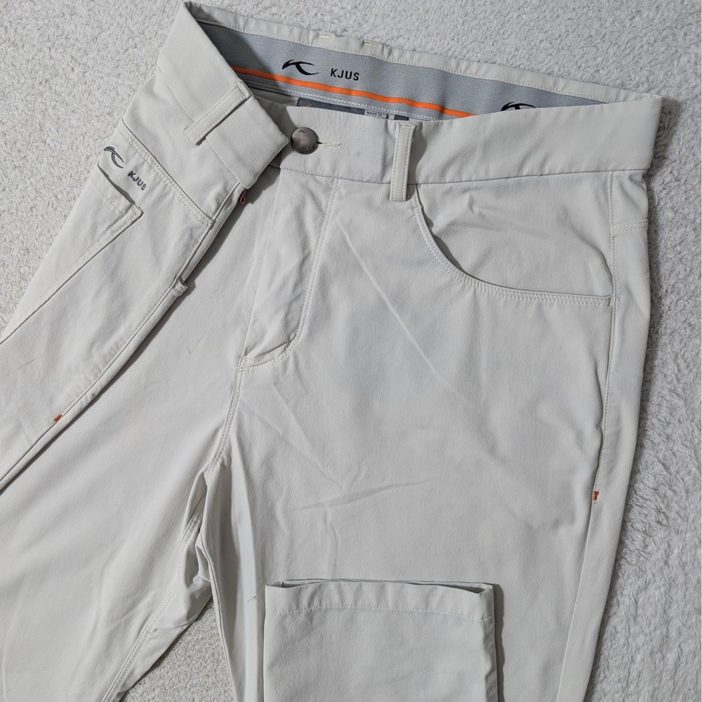 KJUS‎ Iver 5-Pocket Pants Mens 33/32 Beige Stretch Tailored Fit Golf K00443